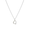 Collar de acero con corazón colgante 40+5 cm