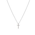 Colar de em aço com cruz de 40+5 cm