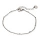 Pulseira de em aço com bolinhas de 16 cm
