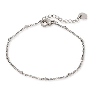 Pulseira de em aço com bolinhas de 16 cm