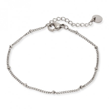 Pulseira de em aço com bolinhas de 16 cm