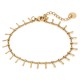 Pulseira em aço dourado com chapa de 16+3 cm