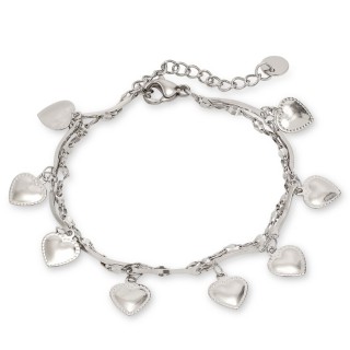 Pulseira em aço com chapas de 16+3 cm