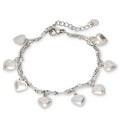 Pulseira em aço com chapas de 16+3 cm
