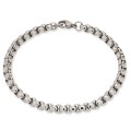 Pulsera de acero tipo rolo 21 cm para caballero
