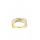 Anillo de oro amarillo 9K y diamantes 0.03 ct