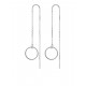 Pendientes colgantes de oro blanco 18k y diamante 0.01 CT