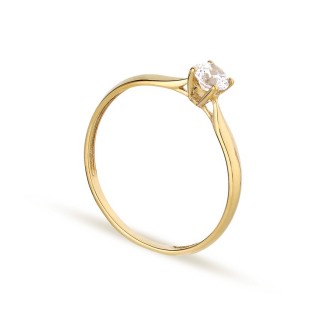 Anillo solitario oro amarillo 18K
