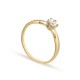 Anillo solitario 18k de oro amarillo con circonita central y garras
