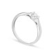 Anel solitário em ouro branco 18K com diamante de 0,18 ct