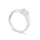 Anillo solitario de oro blanco de 18K con diamante 0,25 ct