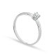 Anel solitário em ouro branco 18K com diamante de 0,08 ct