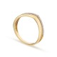 Anillo de oro amarillo de 18K dos aros en pico y circonitas