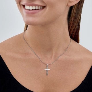 Colgante de plata forma cruz