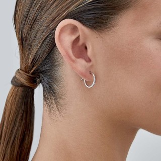 Pendientes de aro de plata 15MMx2MM