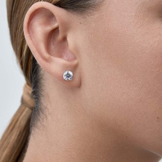 Pendientes de plata 4 garras circonita 7MM