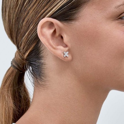 Pendientes de plata con mariposa circonita