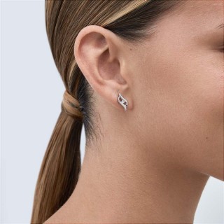 Pendientes de plata centro barras circonita