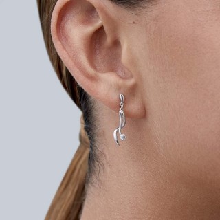 Pendientes de plata circonita fligrana