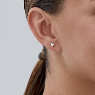 Pendientes de plata mariposa