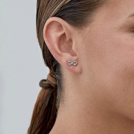 Pendientes de plata lazo