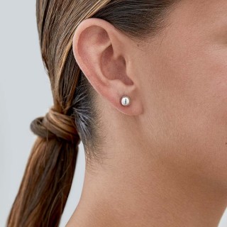 Pendientes de plata con bola de 7MM