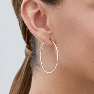 Pendientes de aro de plata 40MM