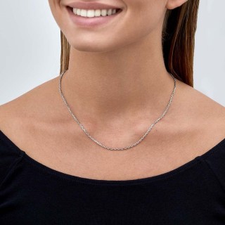 Cadena de plata forzada diamantada