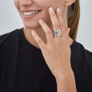 Anillo de plata aros