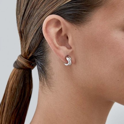 Pendientes de plata en forma de X