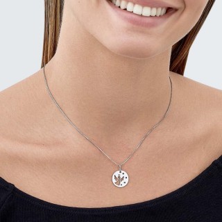 Colgante de plata con medalla de ángel