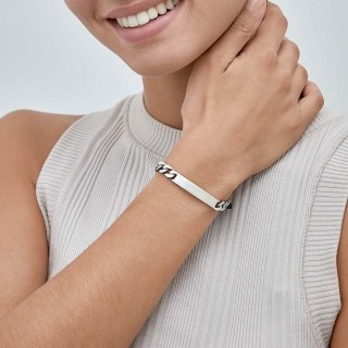 Pulsera de plata hombre identidad cadena forzada 7MM