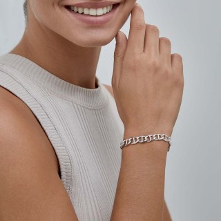 Pulseira em prata cavalheiro bilbao barras 21CM