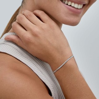 Pulsera de plata malla inglesa 18CM