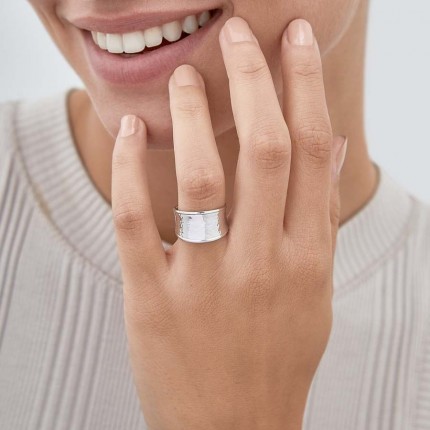 Anillo de plata ancha liso