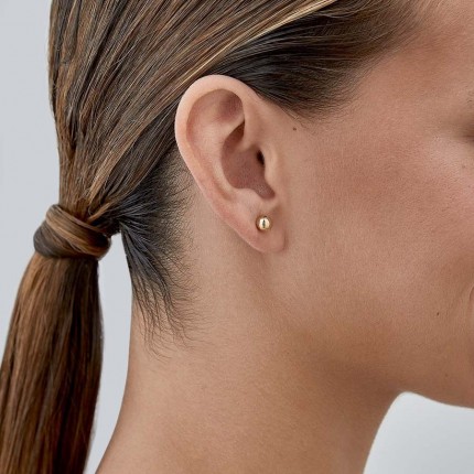 Pendientes de oro amarillo 9K en bolita 6MM