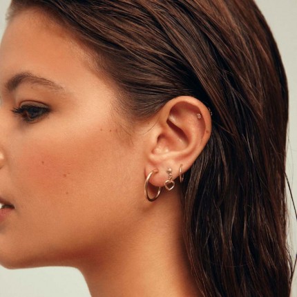 Pendientes de oro amarillo 9K con Colgante de corazón Oro Vivo