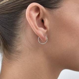 Pendientes de aro 14 mm de oro amarillo 9K