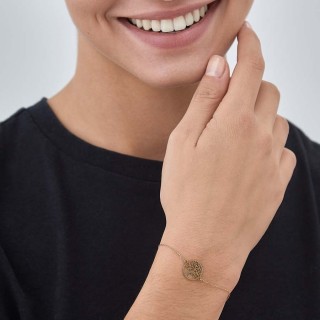 Pulsera de oro amarillo 9K árbol de la vida