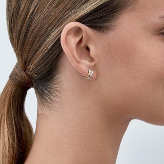 Brincos em ouro bicolor 9 kt