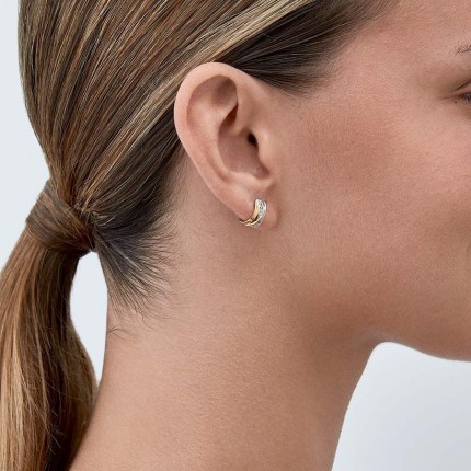 Brincos em ouro bicolor 9 kt