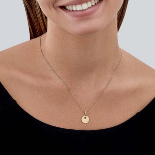 Pendente em ouro amarelo 9K com estrela e zircónia