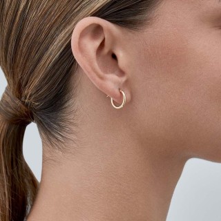 Argolas lisas em ouro amarelo 9 kt de 10mm