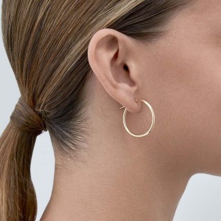 Argolas lisas em ouro amarelo 9 kt de 25mm