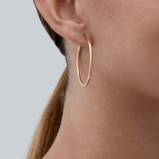 Argolas em ouro amarelo 9 kt de 35mm