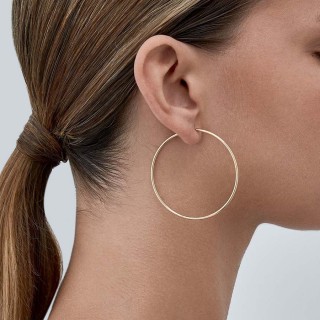 Pendientes Aro de oro amarillo 9 KT de 50mm