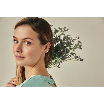 Pendientes Aro de oro amarillo 9 KT con corazón