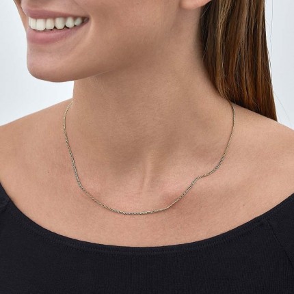 Cadena de oro amarillo 9 KT gourmet diamantada