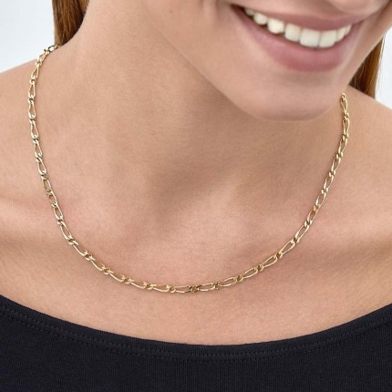 Cadena alternada 3MM de oro amarillo 9 KT