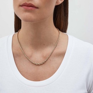 Cadena cuerda de oro amarillo 9 KT